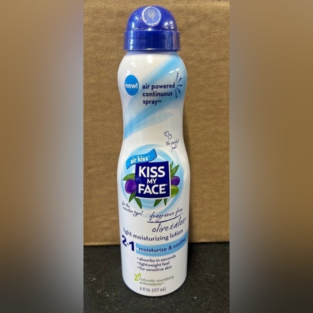 Kiss My Face Olive & Aloe Spray Moisturizer, NWT, 6 ounces